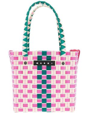 Marni Woven Mini Basket Bag Kids - Pink