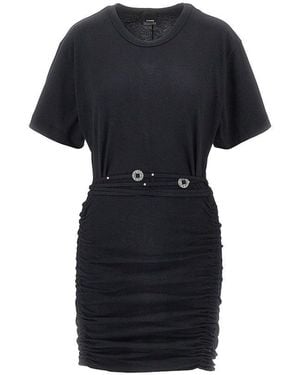 Pinko Jersey Mini Dress With Belt - Black