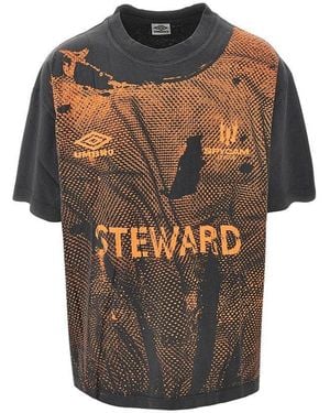 Umbro 'Steward' Print T-Shirt - Gray