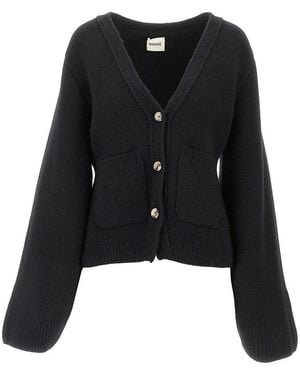 KHAITE 'Scarlet' Cashmere Cardigan - Black