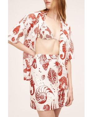 Rebecca Taylor Sea Shore Cabana Shirt - Pink