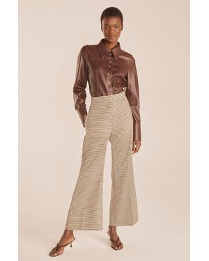 Rebecca Taylor Check Flare Pant - Natural