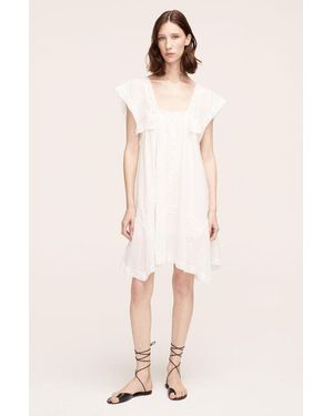 Rebecca Taylor Lace Insert Dress in Blue | Lyst