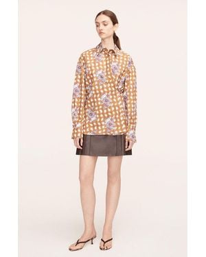 Rebecca Taylor Vegan Leather Mini Skirt - Natural