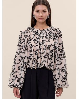 Rebecca Taylor Marisol Bubble Top - Natural