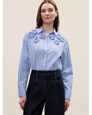 Rebecca Taylor Priya Poplin Shirt - Blue