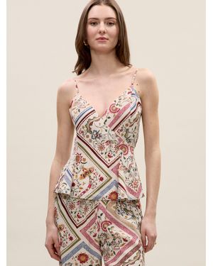 Rebecca Taylor Irie Silky Top - Natural