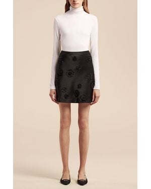 Rebecca Taylor Beaded Mini Skirt - Black