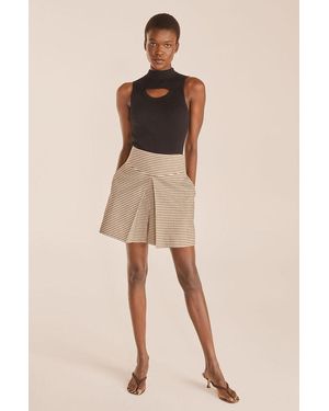 Rebecca Taylor Check Skort - Natural