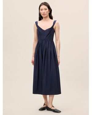 Rebecca Taylor Sleeveless Midi Dress in Green | Lyst