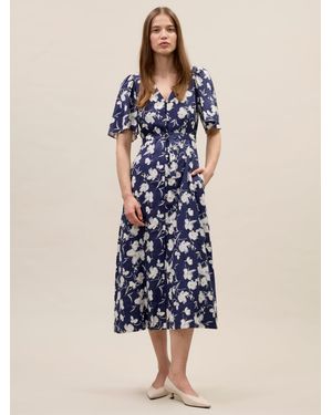 Rebecca Taylor Bea Linen Maxi Dress - Blue