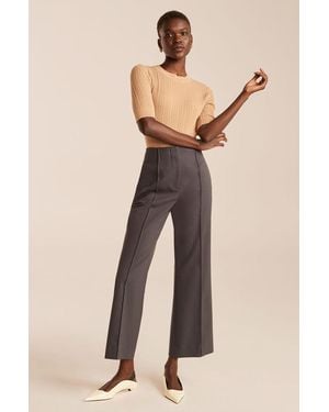 Rebecca Taylor Slim Ankle Pant - Natural