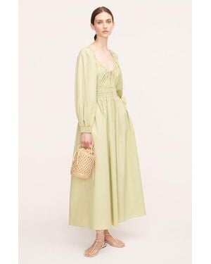 Rebecca Taylor Poplin Smocked Waist Dress - Natural