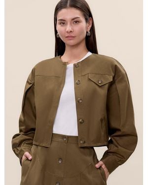 Rebecca Taylor Aria Twill Jacket - Brown