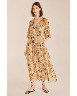 Rebecca Taylor Passion Flower Puff Sleeve Dress - Natural