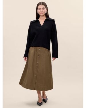 Rebecca Taylor Aria Twill Skirt - Natural
