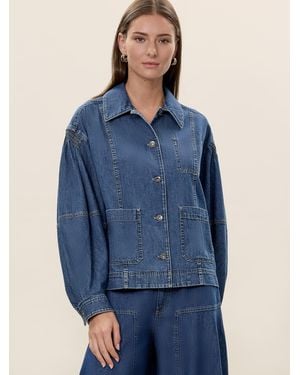 Rebecca Taylor Edith Shirt Jacket - Blue