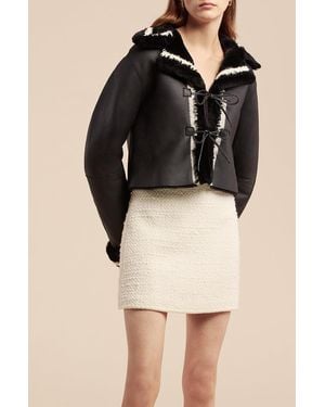 Rebecca Taylor Reversible Shearling Jacket - Black