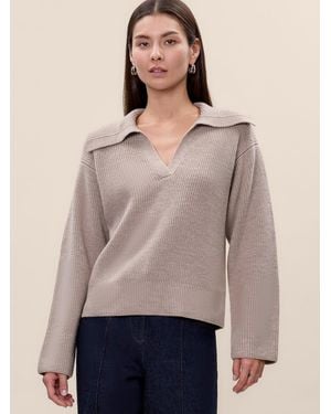 Rebecca Taylor Giselle Knit Sweater - Natural