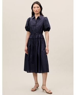 Rebecca Taylor Poplin Shirt Dress - Blue