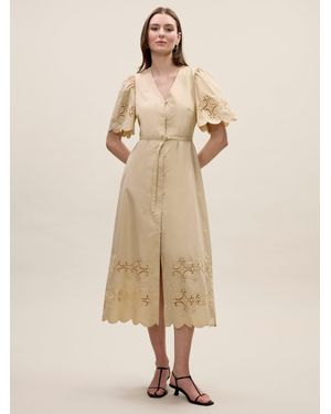 Rebecca Taylor Raquel Twill Dress - Natural