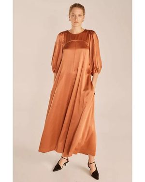 Rebecca Taylor Open Back Dress - Orange
