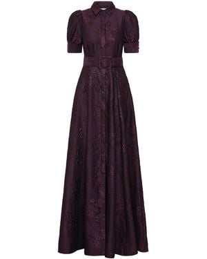 Rebecca Vallance Afina Short Sleeve Gown - Purple
