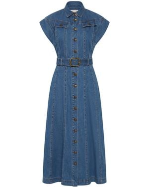 Rebecca Vallance Aviator Midi Dress - Blue