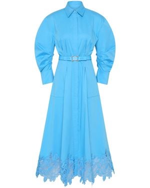 Rebecca Vallance Montreux Shirt Midi Dress - Blue