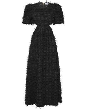 Rebecca Vallance Cherie Amour Puff Sleeve Midi Dress - Black