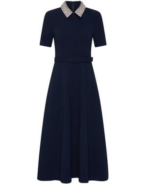 Rebecca Vallance Xena Short Sleeve Midi Dress - Blue