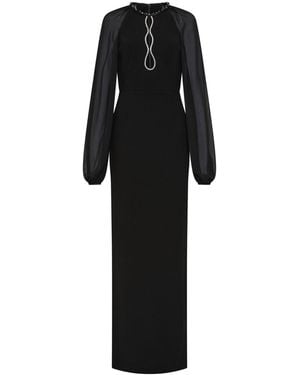 Rebecca Vallance Livia Long Sleeve Gown - Black