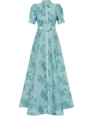 Rebecca Vallance Benette Short Sleeve Gown - Blue