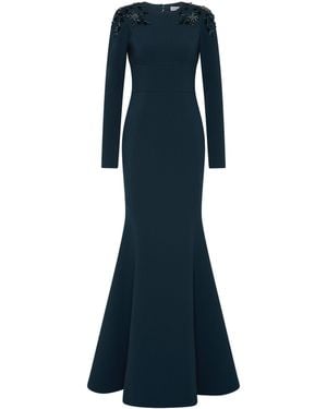 Rebecca Vallance Adrienne Long Sleeve Gown - Blue