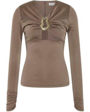 Rebecca Vallance Mischa Long Sleeve Top - Natural