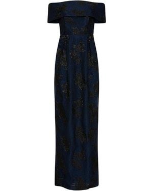 Rebecca Vallance Antoinette Off Shoulder Gown - Blue