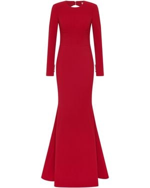 Rebecca Vallance Raziel Long Sleeve Gown - Red