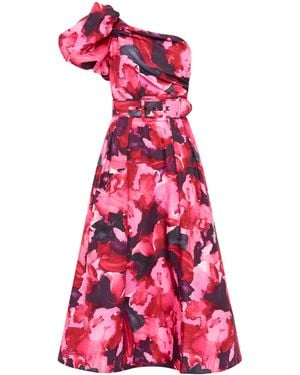 Rebecca Vallance Petunia One Shoulder Midi Dress - Red
