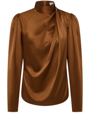 Rebecca Vallance Phoenix Rose Long Sleeve Top - Brown