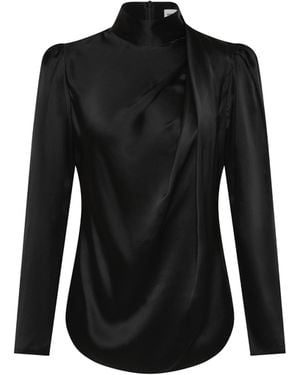 Rebecca Vallance Phoenix Rose Long Sleeve Top - Black