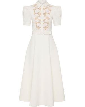 Rebecca Vallance Parrish Short Sleeve Midi Dress - White