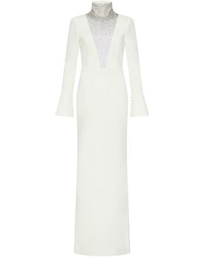 Rebecca Vallance Melva Long Sleeve Gown - White