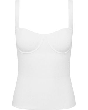 Rebecca Vallance Zia Knit Bralette - White
