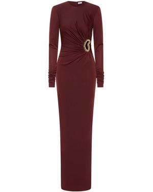 Rebecca Vallance Mischa Long Sleeve Maxi Dress - Red