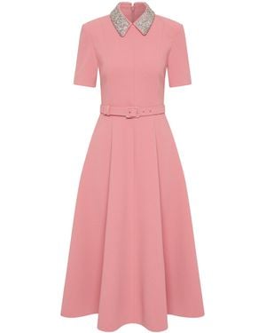 Rebecca Vallance Xena Short Sleeve Midi Dress - Pink