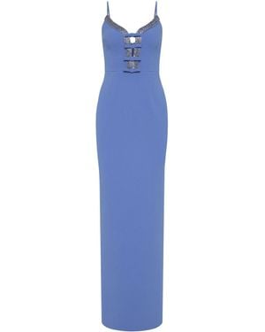 Rebecca Vallance Preston Diamante Bow Gown - Blue