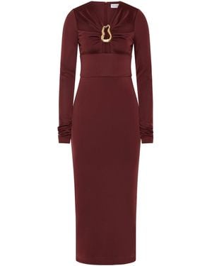 Rebecca Vallance Mischa Long Sleeve Midi Dress - Red