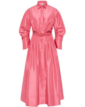 Rebecca Vallance Maple Shirt Midi Dress - Pink