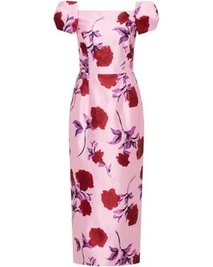 Rebecca Vallance Melora Off The Shoulder Midi Dress - Pink