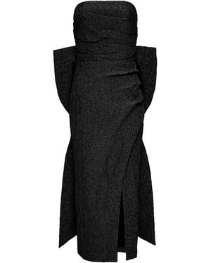 Rebecca Vallance Helene Bow Midi Dress - Black